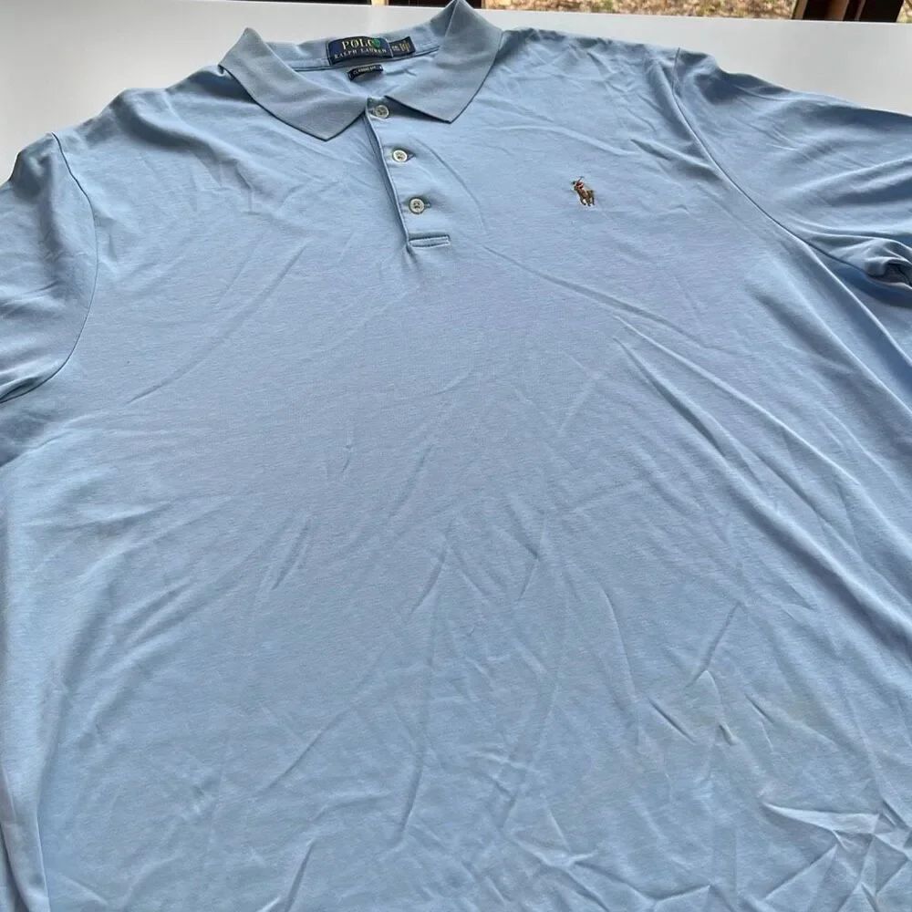 Polo Ralph Lauren Baby Blue Cotton Polo Men’s XXL